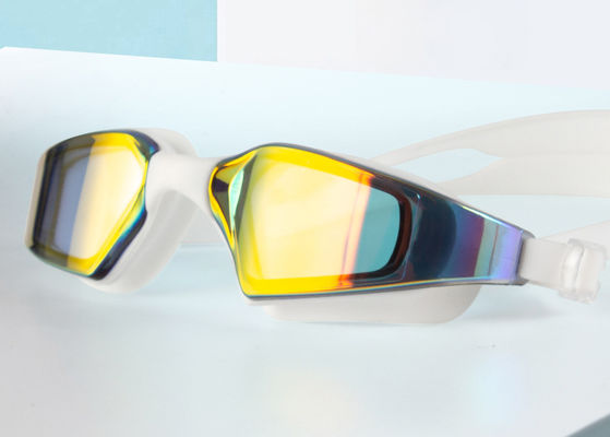 Customized Silicone Swimming Goggles for Adults Wide Vision Professional Swim Glasses with Anti-fog and UV Protection supplier